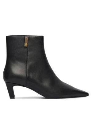 Tommy Hilfiger Botki Th Square Toe Kitten Bootie FW0FW08768 Czarny