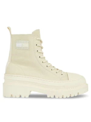 Tommy Hilfiger Botki Tjw Foxing Canvas Boot EN0EN02216 Beżowy