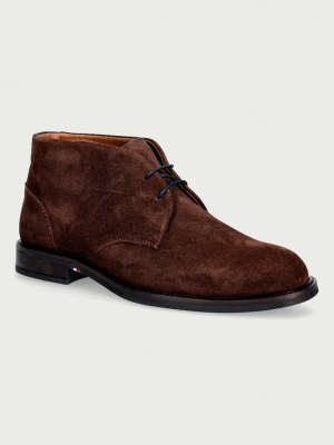 Tommy Hilfiger buty męskie zamszowe CORPORATE DRESSY SUEDE LACE BOOT brązowy