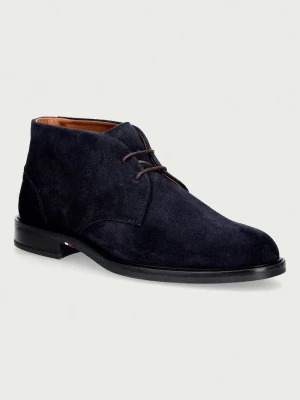 Tommy Hilfiger buty męskie zamszowe CORPORATE DRESSY SUEDE LACE BOOT granatowy