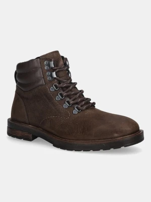 Tommy Hilfiger buty nubukowe CLEATED HILFIGER WRM HOOK BOOT