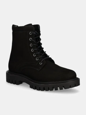 Tommy Hilfiger buty skórzane CASUAL HILFIGER CHUNK Z NBK BOOT czarny