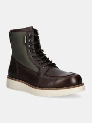 Tommy Hilfiger buty TH AMERICAN MIX CORDURA BOOT męskie kolor brązowy FM0FM05196