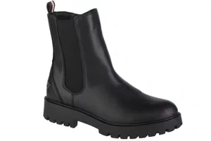 Tommy Hilfiger Chelsea Boot T3A5-31198-0289999, Dla dziewczynki, Czarne, sztyblety, skóra syntetyczna, rozmiar: 30