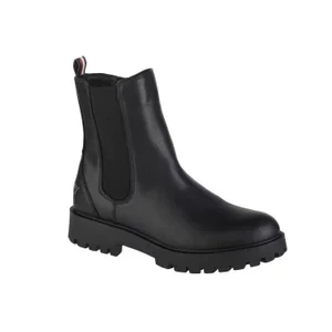 Tommy Hilfiger Chelsea Boot T3A5-31198-0289999, Dla dziewczynki, Czarne, sztyblety, skóra syntetyczna, rozmiar: 30