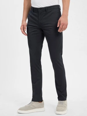 Tommy Hilfiger Chino - Bleecker Slim Fit Mężczyźni Bawełna niebieski wzorzysty,