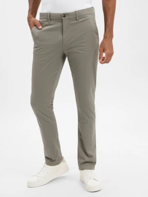 Tommy Hilfiger Chino - Bleecker Slim Fit Mężczyźni Bawełna zielony jednolity,
