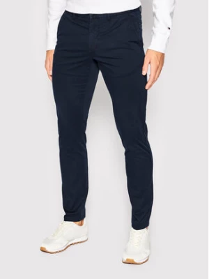 Tommy Hilfiger Chinosy Bleecker MW0MW26839 Granatowy Slim Fit