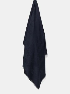 Tommy Hilfiger chusta damska kolor granatowy gładka AW0AW17630