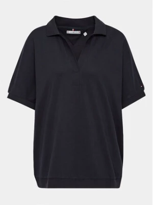 Tommy Hilfiger Curve Polo WW0WW39272 Granatowy Relaxed Fit