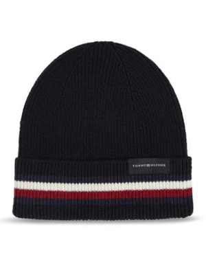 Tommy Hilfiger Czapka Corporate Beanie AM0AM11484 Czarny