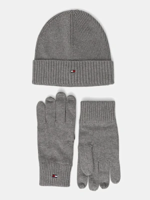 Tommy Hilfiger czapka i rękawiczki z domieszką kaszmiru 2-pack
