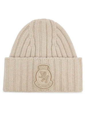 Tommy Hilfiger Czapka Th Crest Fluffy AW0AW18210 Écru