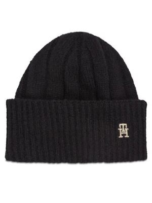 Tommy Hilfiger Czapka Th Timeless Beanie AW0AW15307 Czarny