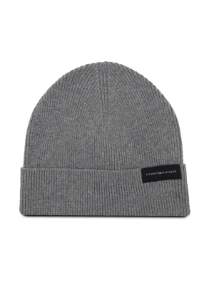 Tommy Hilfiger Czapka UPTOWN WOOL BEANIE | z dodatkiem wełny szary