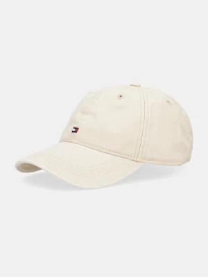 Tommy Hilfiger czapka z daszkiem bawełniana kolor beżowy AM0AM13426