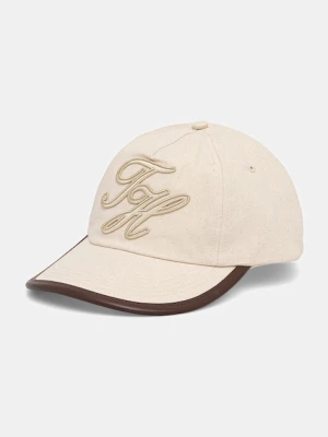 Tommy Hilfiger czapka z daszkiem bawełniana kolor beżowy AM0AM14032