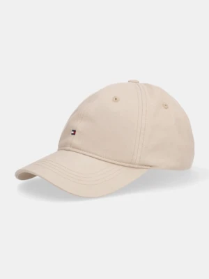 Tommy Hilfiger czapka z daszkiem bawełniana kolor beżowy AW0AW17781