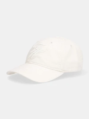 Tommy Hilfiger czapka z daszkiem bawełniana kolor beżowy AW0AW17987