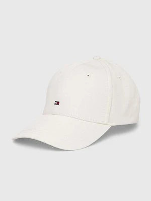 Tommy Hilfiger czapka z daszkiem bawełniana kolor beżowy gładka AM0AM11478