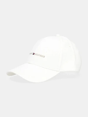 Tommy Hilfiger czapka z daszkiem bawełniana kolor beżowy gładka AM0AM13431