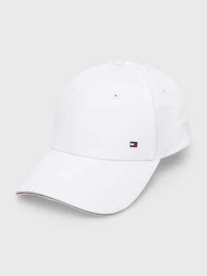 Tommy Hilfiger czapka z daszkiem bawełniana kolor biały gładka AM0AM12035