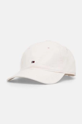 Tommy Hilfiger czapka z daszkiem bawełniana kolor biały gładka AM0AM12531