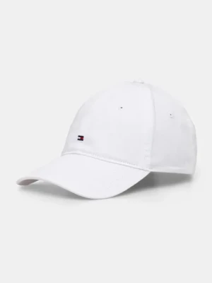 Zdjęcie produktu Tommy Hilfiger czapka z daszkiem bawełniana kolor biały gładka AW0AW17131