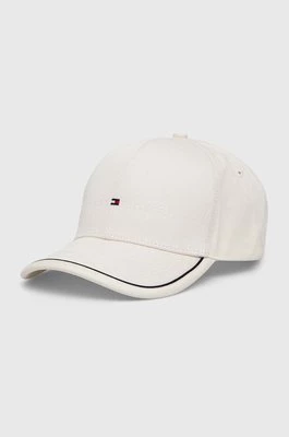 Tommy Hilfiger czapka z daszkiem bawełniana kolor biały z aplikacją AM0AM12304