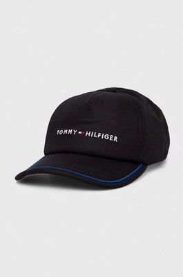 Tommy Hilfiger czapka z daszkiem bawełniana kolor czarny z aplikacją AM0AM12039