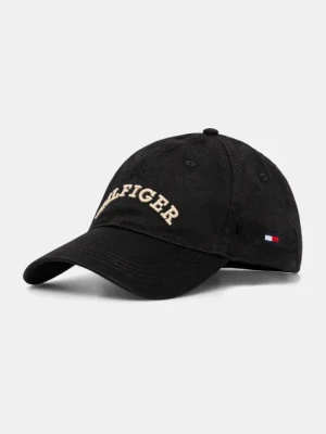 Tommy Hilfiger czapka z daszkiem bawełniana kolor czarny z aplikacją AM0AM13165
