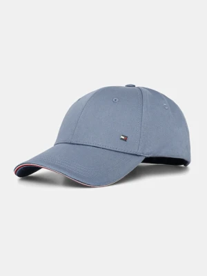 Tommy Hilfiger czapka z daszkiem bawełniana kolor niebieski gładka