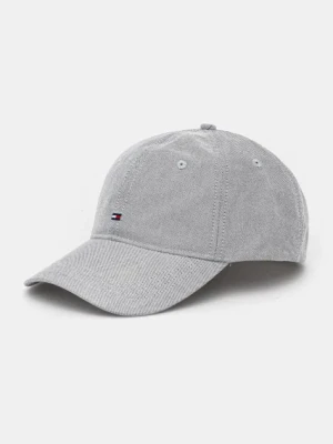 Tommy Hilfiger czapka z daszkiem bawełniana kolor niebieski gładka AM0AM13160