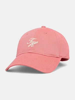 Tommy Hilfiger czapka z daszkiem bawełniana kolor różowy z aplikacją AW0AW17489