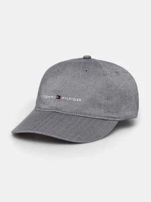 Tommy Hilfiger czapka z daszkiem bawełniana kolor szary AM0AM13771