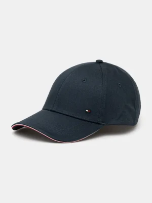 Zdjęcie produktu Tommy Hilfiger czapka z daszkiem bawełniana kolor szary gładka