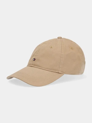 Tommy Hilfiger czapka z daszkiem bawełniana kolor zielony gładka AW0AW17632