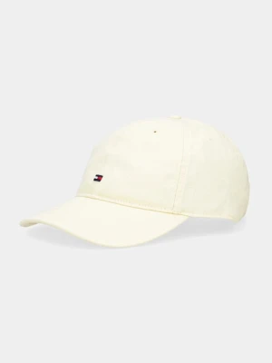 Tommy Hilfiger czapka z daszkiem bawełniana kolor żółty AM0AM13426
