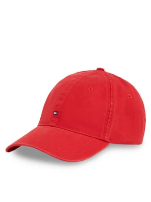 Tommy Hilfiger Czapka z daszkiem Essential Flag Soft Cap AW0AW17131 Czerwony