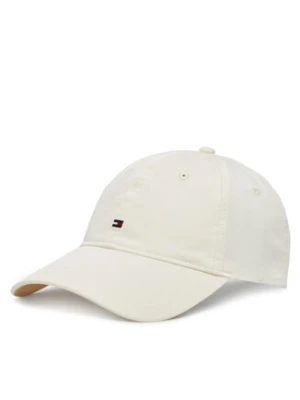 Tommy Hilfiger Czapka z daszkiem Essential Flag Soft Cap AW0AW17632 Écru