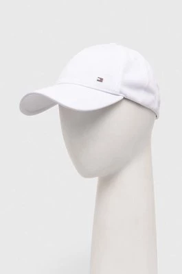 Tommy Hilfiger czapka z daszkiem kolor biały gładka AM0AM12150