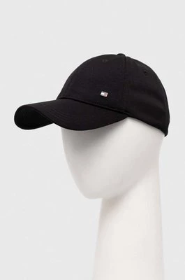 Tommy Hilfiger czapka z daszkiem kolor czarny gładka AM0AM12150
