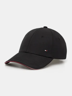 Tommy Hilfiger czapka z daszkiem kolor czarny gładka AM0AM13336