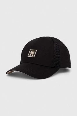 Tommy Hilfiger czapka z daszkiem kolor czarny z aplikacją AM0AM12031