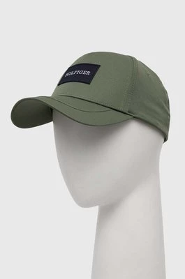 Tommy Hilfiger czapka z daszkiem kolor zielony z aplikacją AM0AM12162