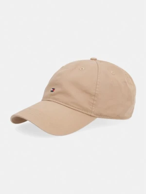 Tommy Hilfiger czapka z daszkiem męska bawełniana brązowy