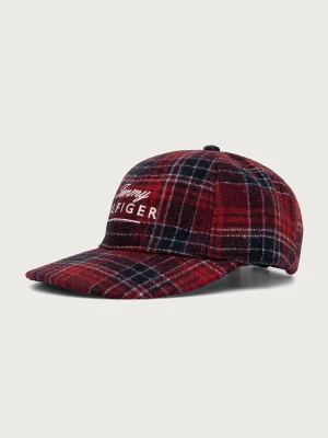 Tommy Hilfiger czapka z daszkiem męska z wełną czerwony