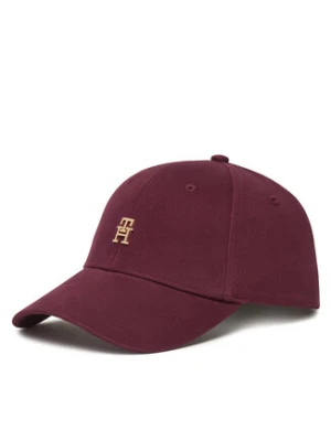 Tommy Hilfiger Czapka z daszkiem Th Elevated Chic Cap AW0AW17631 Bordowy