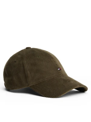 Tommy Hilfiger Czapka z daszkiem Th Flag 6 Panel Cord Cap AM0AM13583 Zielony