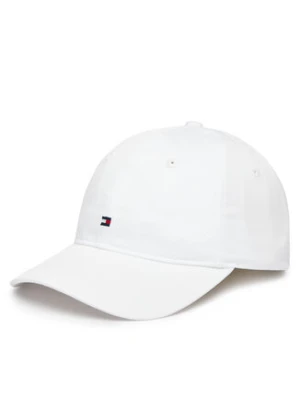 Tommy Hilfiger Czapka z daszkiem Th Flag Soft 6 Panel Cap AW0AW17781 Biały
